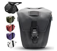 Lumiere & Co. Maximus - Grande Sacoche de Selle Magnétique 20×14×9 cm | Fixation Rapide, Zips AquaGuard, Rangement Étanche & Sécurisé pour Accessoires de Cyclisme (Noir, Grand)