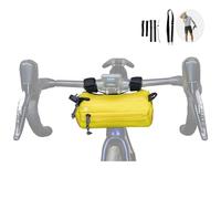 Lumiere & Co. Sacoche de Guidon pour vélo - Résistante, Plusieurs Tailles et Couleurs Disponibles - Deux Sangles élastiques, Clips et Velcro pour Un Ajustement Personnalisable (Mini, Yellow)