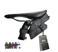 Lumiere & Co. Sacoche de Selle Vélo Magnétique à Détachement Rapide | Double Compartiment, Design Brique Profil Bas | Système de Boucle Magnétique Fidlock Black V | Mach X (Noir)