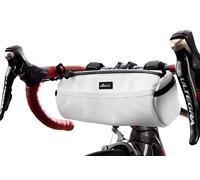 Lumiere & Co. Sacoche pour Guidon de vélo - Durable, Plusieurs Tailles et Couleurs - Deux Sangles élastiques, des Clips et des Crochets pour Un Ajustement personnalisé (Blanc, Moyen)