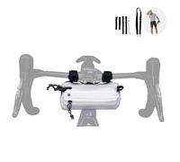 Lumiere & Co. Sacoche pour Guidon de vélo - Durable, Plusieurs Tailles et Plusieurs Couleurs - Deux Sangles élastiques, Attaches et Crochets (Blanc, Petit)