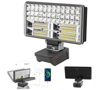 Lumière Compatible avec Les Batteries Dewalt 18V/20V,Lampe de Travail Led Sans Fil 60W 6000Lm Rechargeable Lampe de Poche avec Protection Basse Tension Et Usb,Projecteur Alimenté Par Batterie Led