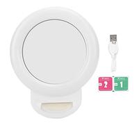 Lumière d’appoint pour Smartphone AL20, Anneau Lumineux LED Rechargeable, lumière de Selfie à Clipser pour Le Streaming en Direct et Le Maquillage, avec câble de Charge USB,