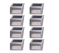 Lumière d escalier sans fil à 2 LED solaire lampe allumageextinction automatique pour l éclairage escaliers chemins sols murs terrasses et paysages ensemble de 8 luminaires modernes