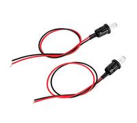 Lumière d'alarme de voiture LED, 1 paire Portable 12V clignotant factice fausse alarme de voiture support de tableau de bord LED remplacement de lumière pour voitures bateaux RV moto