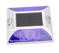 Lumière d'allée à énergie Solaire, 6LED Ultra Longue Durée d'éclairage Bonne Isolation IP68 Lampe Solaire étanche au Sol pour Jardins (Bleu)