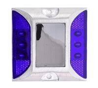 Lumière d'allée à énergie Solaire, 6LED Ultra Longue Durée d'éclairage Bonne Isolation IP68 Lampe Solaire étanche au Sol pour Jardins (Bleu)