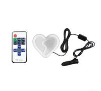 Lumière d'ambiance néon pour fenêtre de voiture avec motif cœur brisé, lampe LED télécommandée pour personnaliser l'éclairage intérieur et améliorer la présence du véhicule sur la route (blanc)