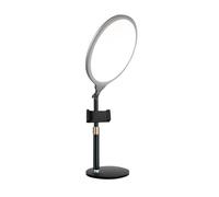 Lumière d'Anneau avec Support et Support de Téléphone - Plein écran Dimmable avec Support de Téléphone | Selfie LED Ring Light Stand | For Meeting Live Streaming Video Conference Podcast Vlog