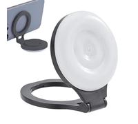 Lumière d'anneau de selfie magnétique portable - LED rechargeable sans fil avec aimant fort | Lumière dimmeble pour téléphone et photographie | Luminosité réglable Selfie Light pour vidéo et créer