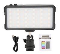 Lumière D'appareil Photo LED RVB Polychrome avec Tête Sphérique pour Chaussures Froides, Indice D'affichage Ra95, 90 Perles LED, 21 Modes de Flash pour Vlog, Live, Photographie