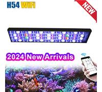 Lumière d'aquarium marin, puissance 60W, fonctions contrôlées par app, 1 kit de suspension de lampes WiFi, prise EU