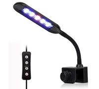 Lumière d'aquarium OsAtNb - 3 modes de couleur, 5 niveaux de luminosité, minuterie et fonction mémoire - Éclairage adapté aux plantes aquatiques et aux aquariums d'eau douce (6 W)