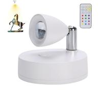 Lumière d'art télécommandée - projecteur d'accent LED sans fil, éclairage d'image rechargeable | Small Art Spotlights, UpLighting à batterie, fixation de montage mural directionnel réglable, sans