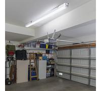 Lampe de baignoire LED, lampe de pièce humide, lampe de garage, lampe de hall, plafonnier, plastique blanc, résistant aux jets, 36W 4320lm 4000K blanc neutre, L 120 cm
