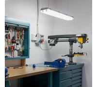 Lumière de Bain Plafonniers Plafonnier IP65 Blanc Neutre 2 Feux LED L 126cm