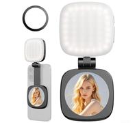Lumière de beauté magnétique, maquillage compact, rotation à 360°, 5 modes, design portable, remplissage de selfie, pour magasin de photographie en plein air (noir)