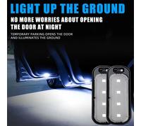 Lumière De Bienvenue De Porte De Voiture Rvb, Lumière Led Blanche, Escales, Porte Ouverte Sans Fil, Éclairage De Nuit, Lampe Anti-Collision, Chargement Usb-4 Pcs-Rgb