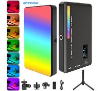 Lumière de caméra LED RGB, Kit de lumière vidéo à sortie polychrome, variable 2500K-9000K, panneau lumineux bicolore CRI 95 +, Rechargeable 3300mAh New Launch