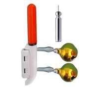 Lumière de canne à pêche de nuit, indicateur à clip étanche, lampe de bâton lumineux stable, 2,5 x 2,5 x 3,5 cm, accessoire de détecteur de poissons pour une meilleure visibilité pendant le lancement