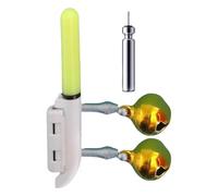 Lumière de canne à pêche de nuit, indicateur à clip étanche, lampe de bâton lumineux stable, 2,5 x 2,5 x 3,5 cm, accessoire de détecteur de poissons pour une meilleure visibilité pendant le lancement