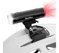 Lumière de Casque de Vélo Avant et Arrière, 5 Modes Clignotants, Rechargeable USB, Étanche pour Équitation (Noir)