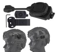 Lumière de Casque Tactique (2.0) Éclairage IR 2 Supports de Casque Lumière de Signalisation de Survie Pliable for la Chasse Airsoft Accessoires de Casque Airsoft Sports de Plein air(Black)