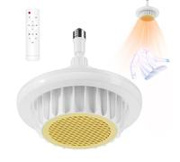 Lumière de chauffage de plafond électrique - Ventilateur de chauffage de salle de bain 600 W, accessoire de ventilation d'éclairage LED | Unité d'air chaud compacte avec télécommande pour douche