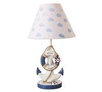 Lumière de chevet chambre bleu nuit lumière bleu ancre lin commutateur de bouton