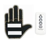 Lumière de doigt de voiture télécommandée, 3 gestes de fenêtre arrière de voiture, panneau lumineux LED à monter soi-même, lampe de doigt d'honneur alimentée par piles pour homme et femme (homme)