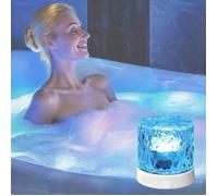 Lumière de Douche sans Fil Rechargeable - Projecteur d'Ambiance Vagues Océan 3D pour Salle de Bain et Spa, Bleu [Classe Énergétique