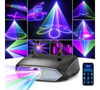 Lumière de fête disco, lumière d'animation 3D DIY à batterie intégrée avec application Bluetooth, lumière DJ avec DMX512, adaptée pour fête, club, bar, Halloween, Noël