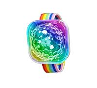 Lumière de fête disco - Montre lumineuse de scène LED activée par le son, lampe de bracelet rechargeable, stroboscope DJ à changement de couleur clignotante | Parfait pour les décorations d'Halloween