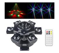 Lumière de fête DJ, 150 W RGBW 4 en 1 LED lumières de scène DJ Dmx 512 contrôle lumières DJ à rotation douce avec son activé pour fête DJ de mariage et Live House