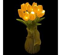 Lumière de fleur artificielle - Lampe florale décorative à LED, 15 pièces de fleurs lumineuses, chaîne à piles, tige flexible torsadée, pétale en silicone souple, ampoule LED | Boîte de contrôle