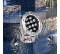 Lumière de Fontaine à LED Submersible - Lumières de l'étang sous-Marin, Projection sous-Marine à Basse Tension 24V IP68, Rotation réglable de 180 °, Peut être utilisée sous l'eau Pendant Une