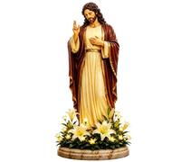 Lumière de jardin de la Sainte Mère Sculpture décorative en résine avec | Statue de Sainte Mère Marie pour jardin, arrière-cour, terrasse, terrasse, balcon, pelouse, église