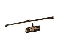 Lumière de miroir de salle de bain vintage, lumière avant de miroir LED avec tête de lampe pivotante à 180°, 3 températures de couleur, lampe de bureau pour chambre à coucher hôtel restaurant, 61 cm