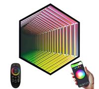 Lumière De Miroir Infini 3D, Tunnel Lumineux à LED avec Miroir Infini, Chambre d'enfant, Fête d'anniversaire De Noël B-70cm/27.6"