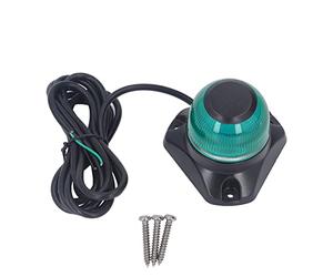 Lumière de navigation pour bateau à LED, lumière de poupe marine IP67 étanche et anti-éblouissement, pliable avec une faible consommation d'énergie de 3 W pour yacht de pêche, (Vert 2NM 101LM)