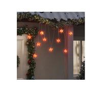 Lumière de Noël 10 LED, Eclairage d'Etoile de Noël Suspendu, Décoration Lumineuse de Noël Fête Intérieur Extérieur, Moderne, Rouge 10 cm