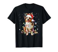 Lumière de Noël Amusante pour Chiot Australien T-Shirt