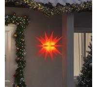 vidaXL Lumière de Noël Étoile de Moravie LED pliable suspendue Intérieur/extérieur Blanc 57 cm