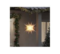 vidaXL Étoile de Moravie avec LED pliable blanc 57 cm