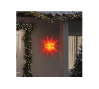 vidaXL Lumière de Noël avec LED Pliable, Éclairage d'Étoile de Noël Suspendu, Décoration Lumineuse de Noël Intérieur 356187 Rouge G