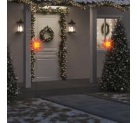 Lumière de Noël avec Piquet LED Pliable Éclairage Décoration Fête Blanc vidaXL