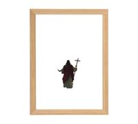 Lumière de nuit de Jésus, lumière de la lampe de Jésus, 4D LED Christ Frame Light | LED décorative art mural décoration de la maison religieuse chrétienne pour salon, chambre et