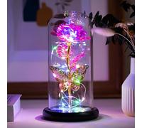 Lumière de nuit de signe de fleur de rose,Nouvel éclairage décoratif LED économie d'énergie lumineux Halloween et Noël décoration cadeau d'affaires,Lumière papillon rose en métal coloré