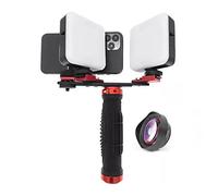 Lumière de Photographie Mobile Dentaire Aide à la Lumière de Remplissage Professionnelle Caméra Orale Colorimétrique Photo Lampe de Poche Vidéo pour la Dentisterie(Size:MK-016+75mm Macro)