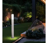 Lumière de Plancher Extérieur Détecteur Borne Lumineuse Pointe LED Jardin Argent
